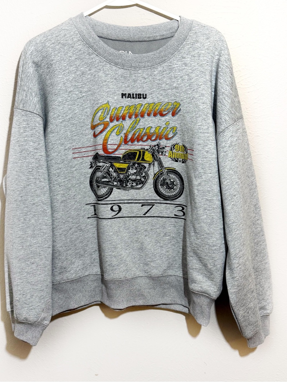 Chaser Graphic Malibu Classic Motorbike Oversized Crewneck Sweatshirt